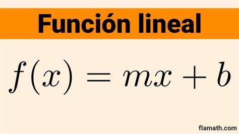 Formula de la función lineal 